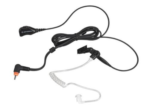 PMLN7157A 2-Wire Earpiece with Clear Acoustic Tube – Black Product Image